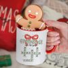 Grandkids Make Life Grand Coquette Floral Christmas Pattern Crossword Puzzle Art - Personalized Mug