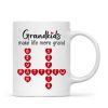 Grandkids Make Life Grand Crossword Puzzle Art Christmas Gift For Grandma Personalized Mug