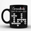 Grandkids Make Life Grand Crossword Puzzle Art Gift For Grandma Personalized Mug