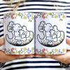 Grandma Bear Floral - 3D Inflated Effect Printed Mug, Personalized White Edge-to-Edge Mug
