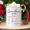 Grandma Est. Grandkids Names Crossword Puzzle Art Personalized Mug