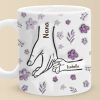 Grandma Holds Our Hearts Forever - Family Personalized Custom 3D Inflated Effect Printed Mug - Mother's Day, Gift For Mom, Grandma