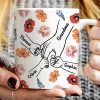 Grandma Mom & Kids Holding Hands Birth Month Flowers Personalized Mug