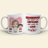 Grandmas Are Short On Criticism And Long On Love, Grandparents And Children Personalized Coffee Mug Gift For Grandparents