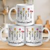 Grandma's Garden - Family Personalized Custom Mug - Gift For Grandma
