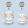Grandma's Garden - Family Personalized Custom Mug - Gift For Grandma