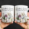 Grandma's Garden, Flowers and Butterflies - Personalized Custom Coffee Mug - GRM072_MG