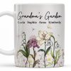 Grandma's Garden, Flowers and Butterflies - Personalized Custom Coffee Mug - GRM072_MG
