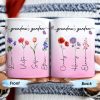Grandma's Garden Personalized Colorful Flowers Mug - Personalized Custom Coffee Mug - GRM036_MG