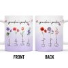Grandma's Garden Personalized Colorful Flowers Mug - Personalized Custom Coffee Mug - GRM036_MG