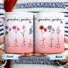 Grandma's Garden Personalized Colorful Flowers Mug - Personalized Custom Coffee Mug - GRM036_MG