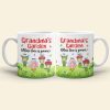 Grandma's Garden Personalized Cute Flowers Coffee Mug Gift For Grandma