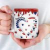 Grandma's Heart Brims With Boundless Love - Family Personalized Custom 3D Inflated Effect Printed Mug - Gift For Mom, Grandma