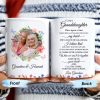 Grandma's Love And Blessings Forever Mug With Floral Heart - Personalized Custom Coffee Mug - GDT193_MG