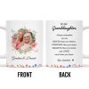 Grandma's Love In A Floral Heart Frame - Personalized Custom Coffee Mug - GDT131_MG