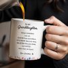 Grandma's Love In A Floral Heart Frame - Personalized Custom Coffee Mug - GDT131_MG