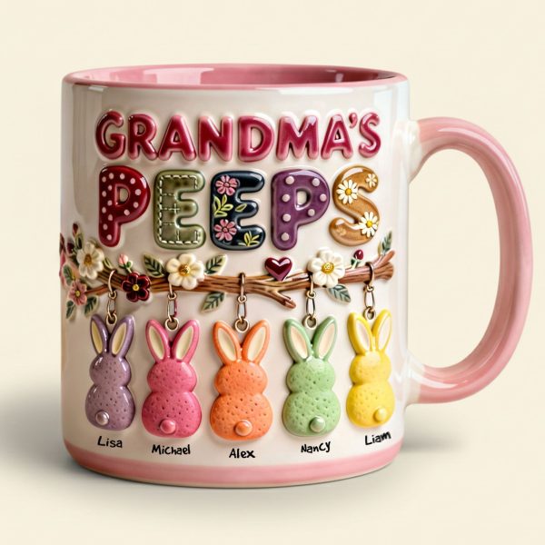 Grandma's Peeps Easter - Personalized Accent Mug - Gift For Mom, Grandma NL122