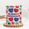 Grandma's Sweetheart Personalized 3D Inflated Mug, 4th Of July Gift For Grandma