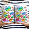 Grandma's Sweethearts Heart By Heart - Gift For Nana, Mom, Mama - 3D Inflated Effect Printed Mug, Personalized White Edge-to-Edge Mug