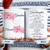 Grandmother To Granddaughter Heartfelt Love Message With Ribbon And Floral Elements - Personalized Custom Coffee Mug - GDT184_MG