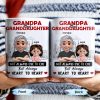 Grandpa And Granddaughter, Not Always Eye To Eye But Always Heart To Heart, Cartoon Characters and City Skyline - Personalized Custom Coffee Mug - GRP023_MG