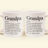 Grandpa, Grandad, Papa Definition - Personalized Accent Mug
