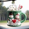 Grandpa & Grandma Smith Family Holiday Mug - Personalized Custom Acrylic Ornament, Christmas Gift - FAM529_ACO