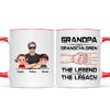 Grandpa Grandson Granddaughter, The Legend And The Legacy, Personalized Mug
