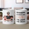 Grandpa Grandson Granddaughter, The Legend And The Legacy, Personalized Mug