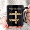Grandparents & Grandkids Forever Linked Together Crossword Puzzle Personalized Mug, Gift For Large Family, Parent, Grandparents, Siblings, Brothers, Sisters