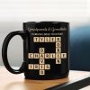 Grandparents & Grandkids Forever Linked Together Crossword Puzzle Personalized Mug, Gift For Large Family, Parent, Grandparents, Siblings, Brothers, Sisters
