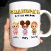 Grandpa's Little Helper, Cartoon Children - Personalized Custom Coffee Mug - DAD131_MG