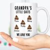 Grandpa's Little Shits Custom Family Mug
