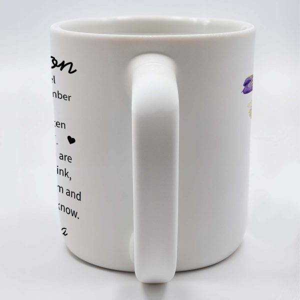 Grandson Crown Inspirational Quote With Pansy Flower Design - Personalized Custom Coffee Mug - GSN023_MG