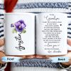 Grandson Love and Encouragement Coffee Mug With Pansy Flower - Personalized Custom Coffee Mug - GSN026_MG