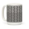 Gray and White Medieval Ombre Pattern Coffee Mug