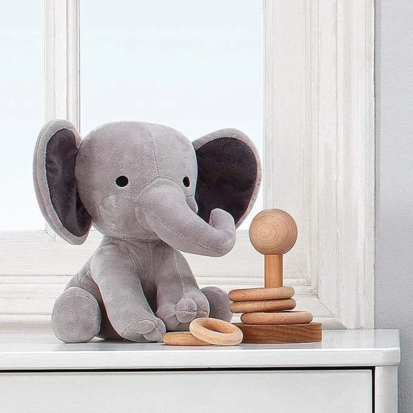 Gray Elephant Plush – 25cm Soft Stuffed Toy for Kids and Nursery Decor