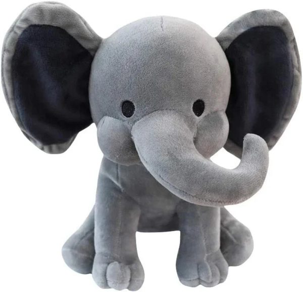Gray Elephant Plush – 25cm Soft Stuffed Toy for Kids and Nursery Decor