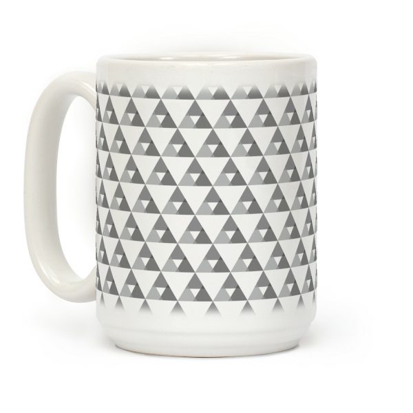 Gray Triangles Pattern Coffee Mug