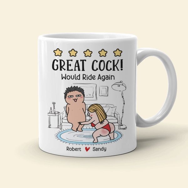 Great Cock! Would Ride Again Personalized Coffee Mug, Gift For Couple