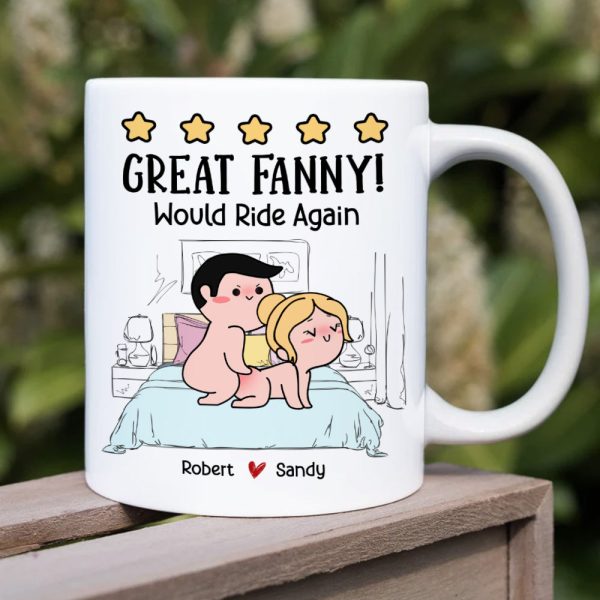 Great Fanny, Would Ride Again, Personalized Mug, Funny Gift For Couple