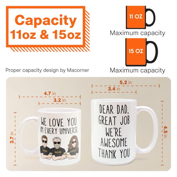 Great Job We're Awesome Thank You - Personalized Mug - Father's Day, Birthday Gift For Dad, Father, Husband, Daughter, Son