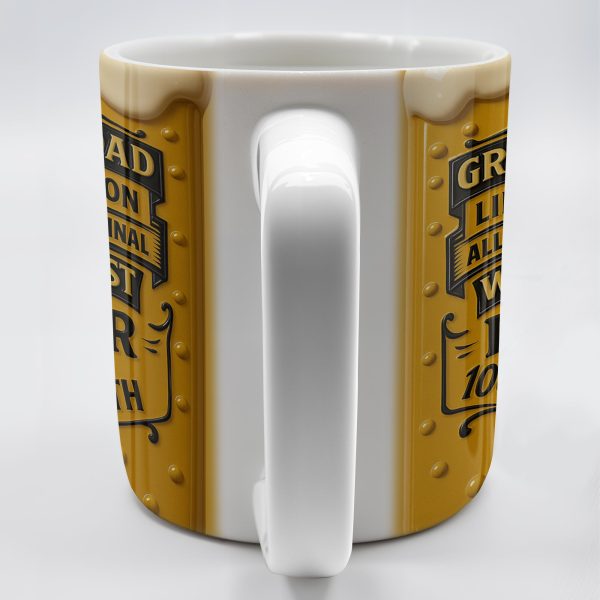 Greatest Dad, Limited Edition, All Time No.1 Original, World's Best Father, Beer Mug Design - Personalized Custom Coffee Mug - DAD129_MG