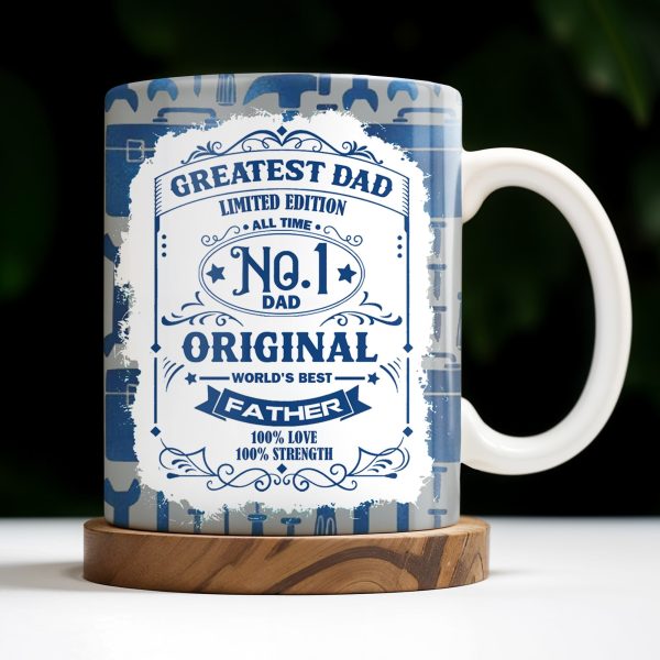 Greatest Dad Limited Edition, World's Best Father, Tools and Wrench Design - Personalized Custom Coffee Mug - DAD123_MG
