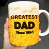 Greatest Dad Since 1996, Beer Bubbles - Personalized Custom Coffee Mug - DAD073_MG
