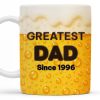 Greatest Dad Since 1996, Beer Bubbles - Personalized Custom Coffee Mug - DAD073_MG