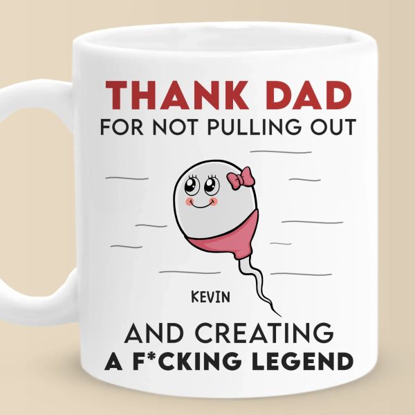 Greatness Came From One Risky Move - Family Personalized Custom Mug - Father's Day, Gift For Dad