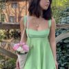 Green Frill Mini Dress