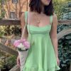 Green Frill Mini Dress
