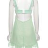 Green Frill Mini Dress